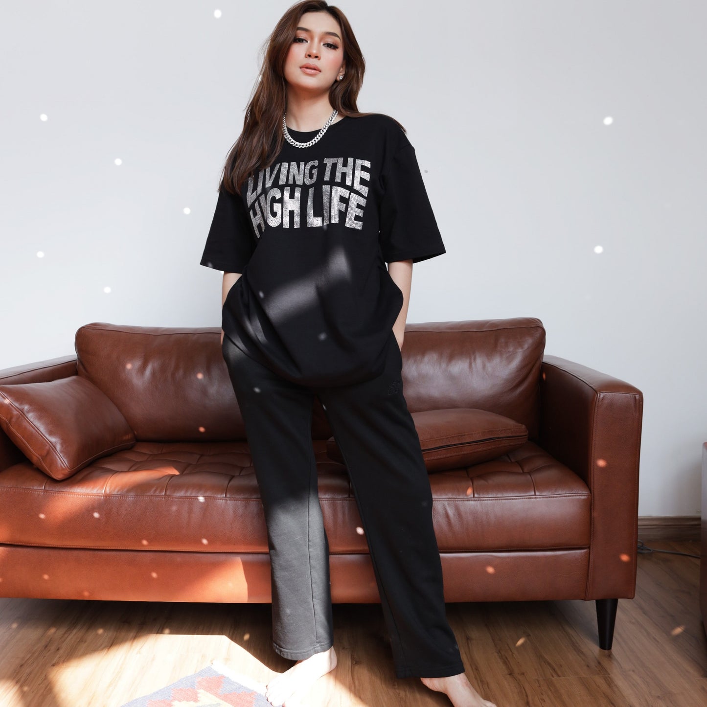 Living the High Life Black T-Shirt