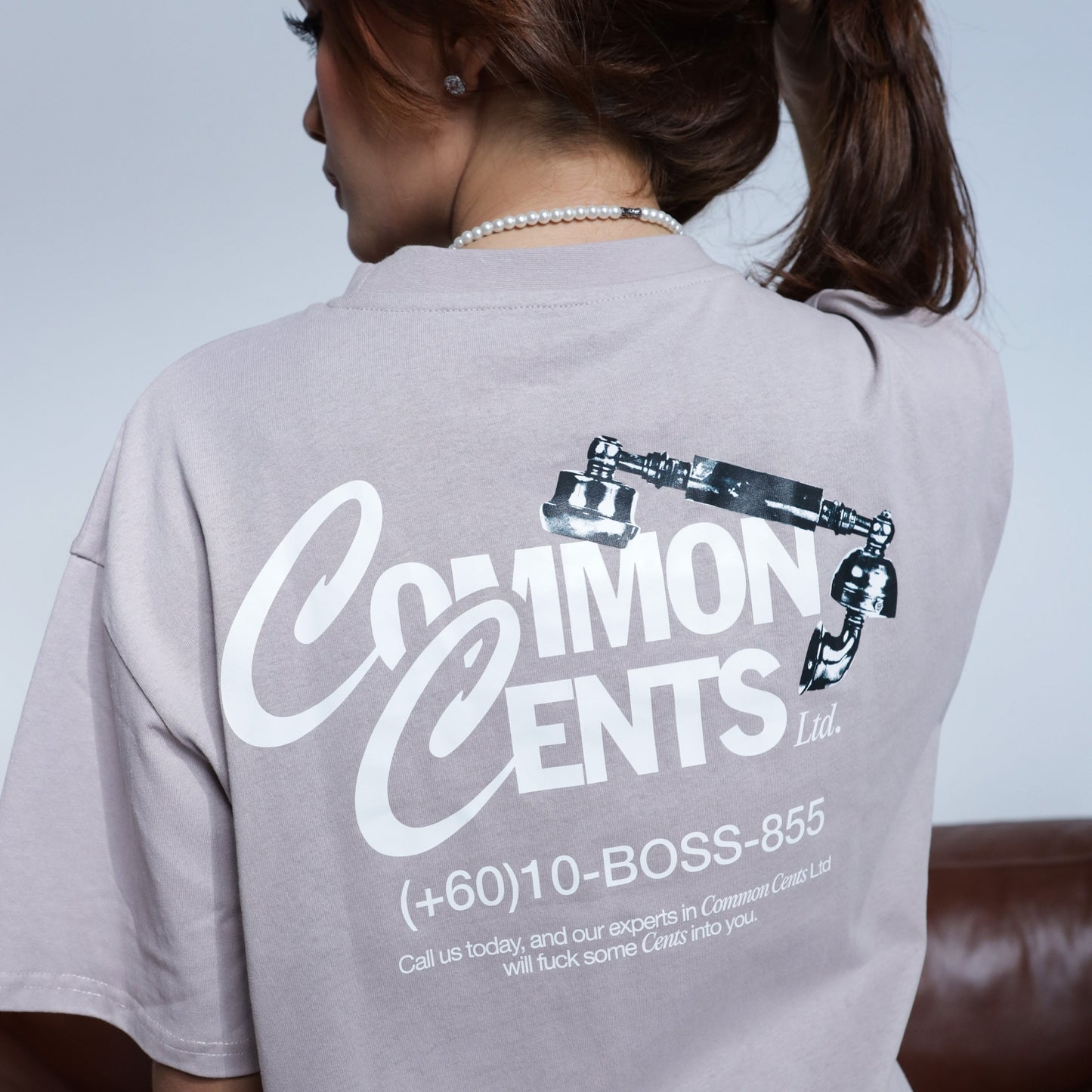 Common Cents Hotline Tee Grey