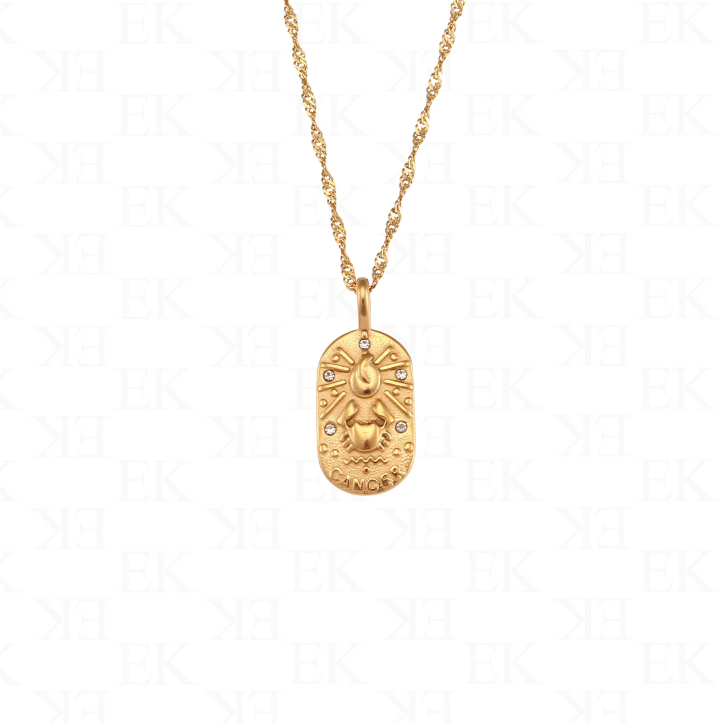 Horoscope Necklace Gold