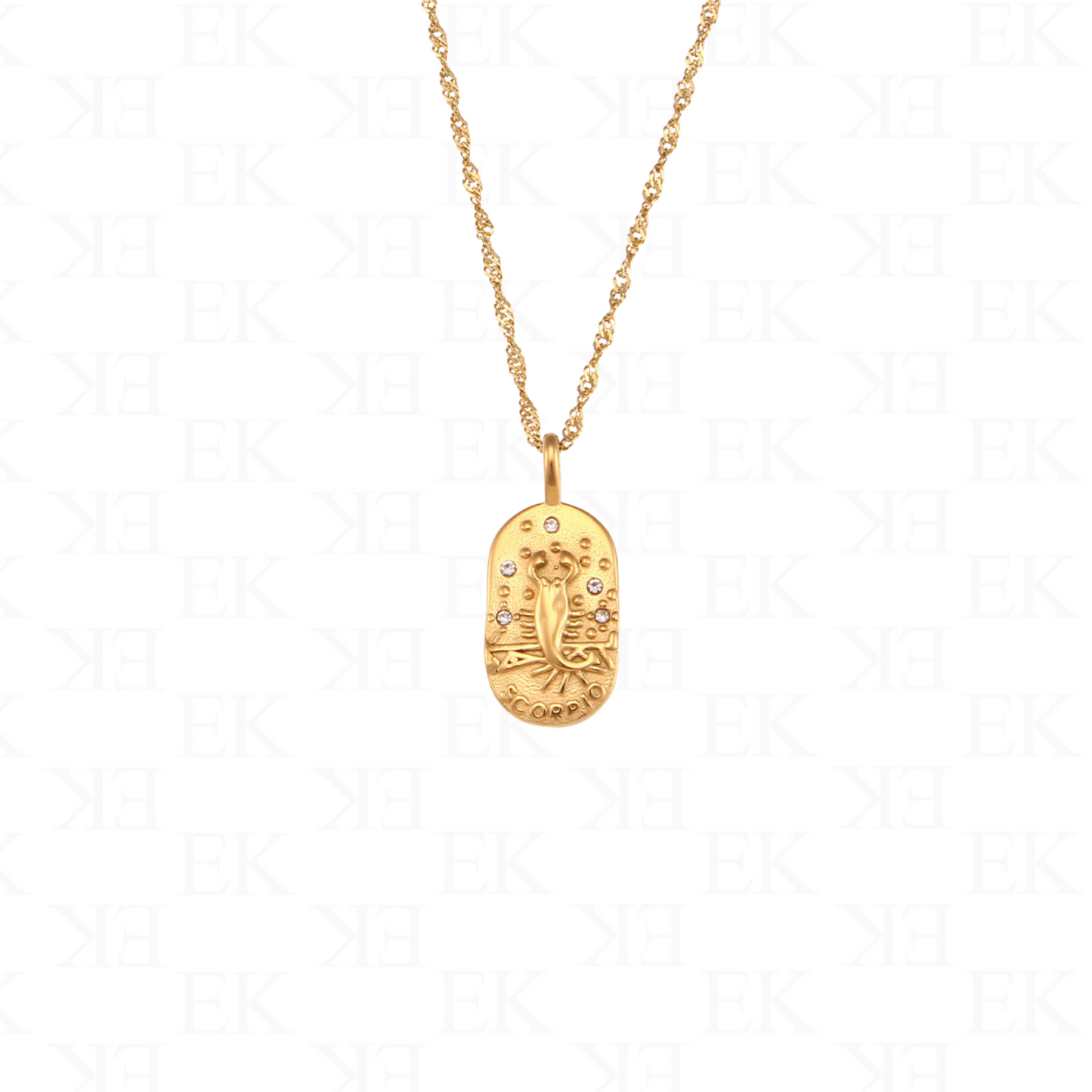 Horoscope Necklace Gold