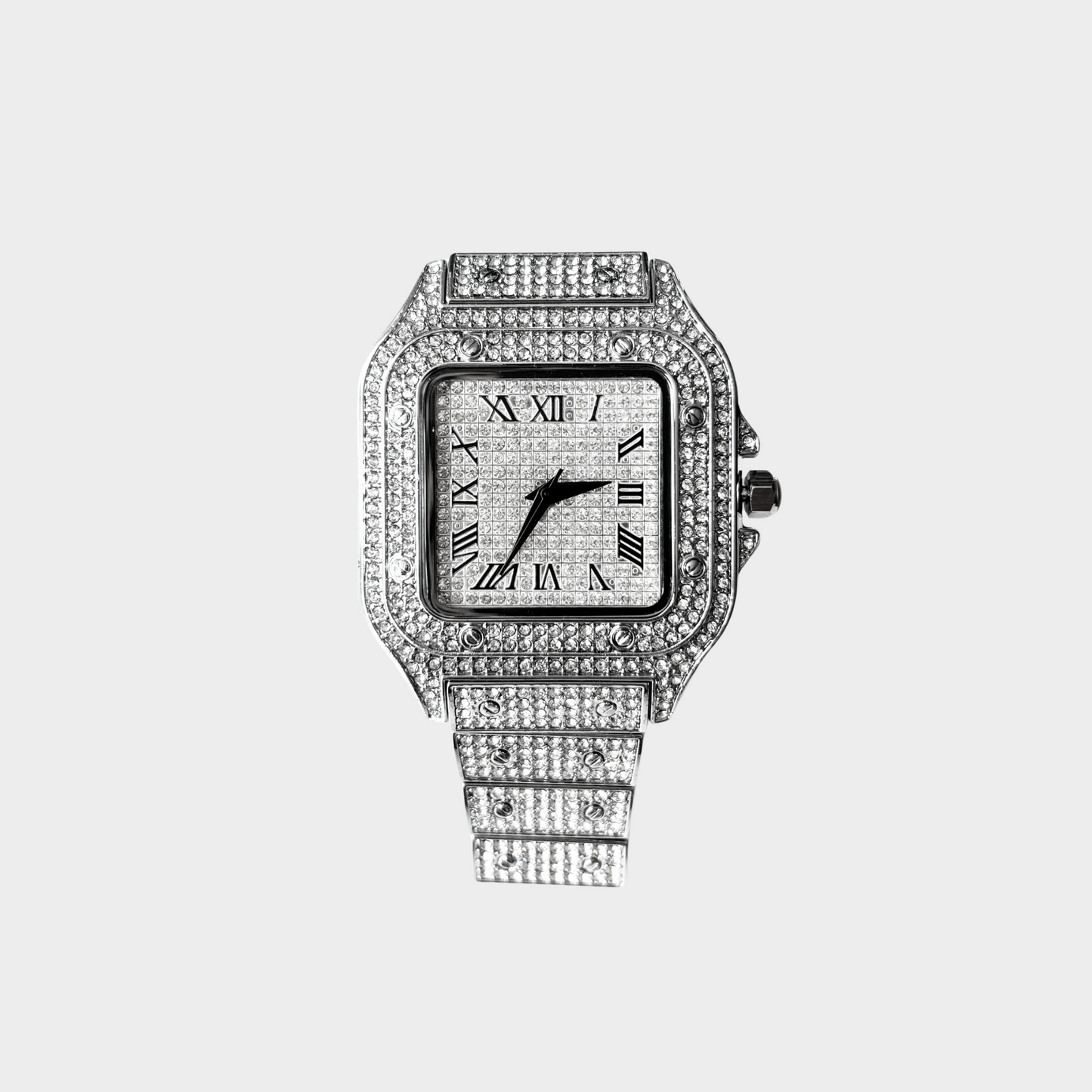 Fully Iced EK Roman Numeral Watch