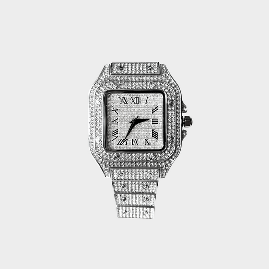 Fully Iced EK Roman Numeral Watch