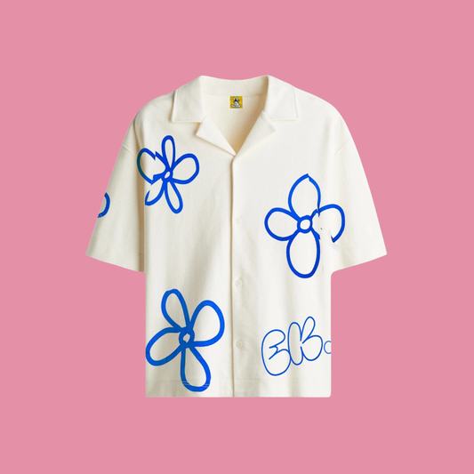Bloom Avenue Shirt Beige/Blue