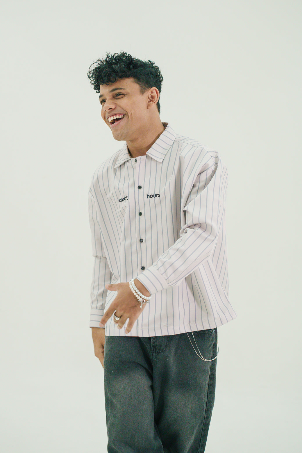 Carat Hours Boxy Long Sleeve White