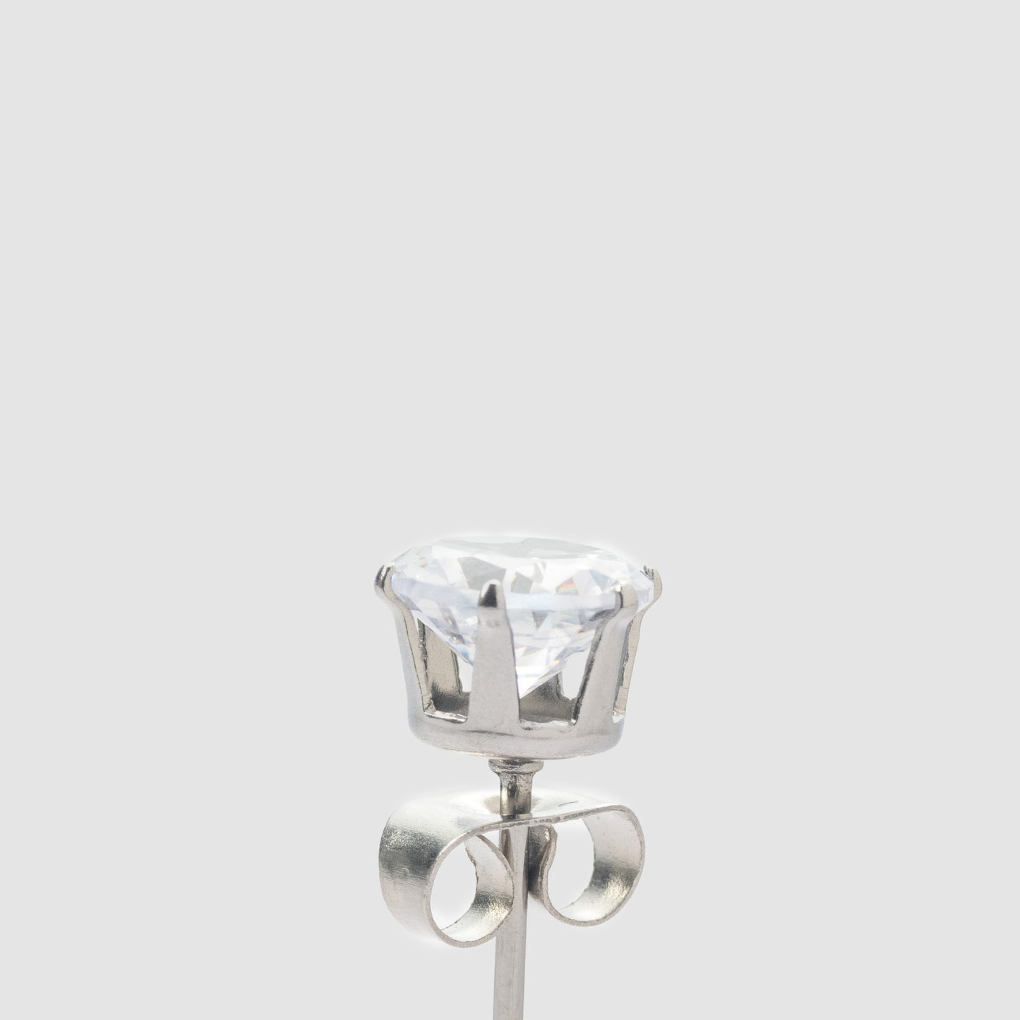 Iced Out 5mm Round Earring (Pair)