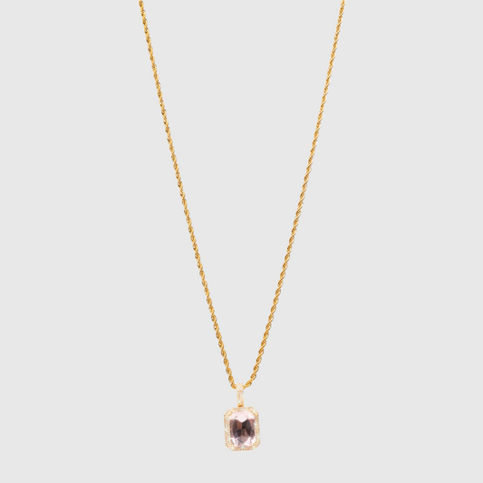 Pink Sapphire Necklace Gold