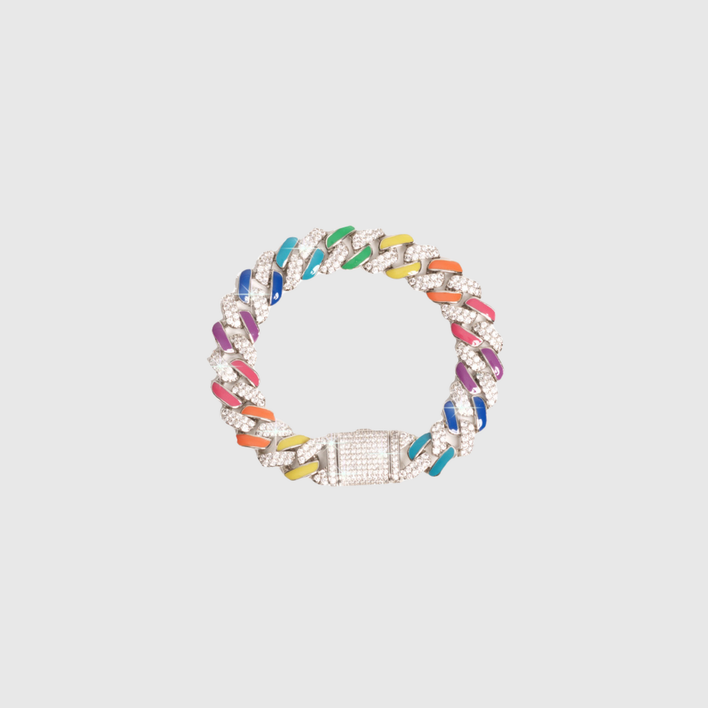 Rainbow Cuban Bracelet