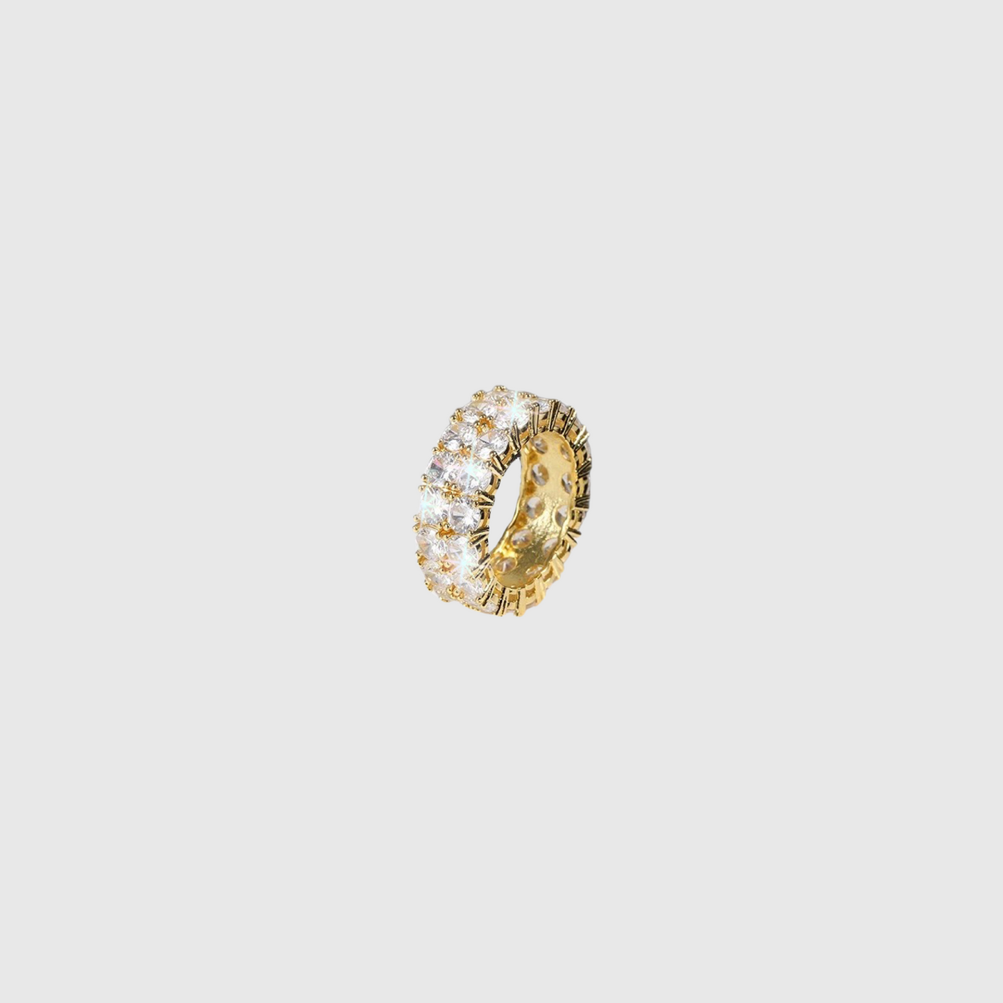 Double Cubic Ring Gold