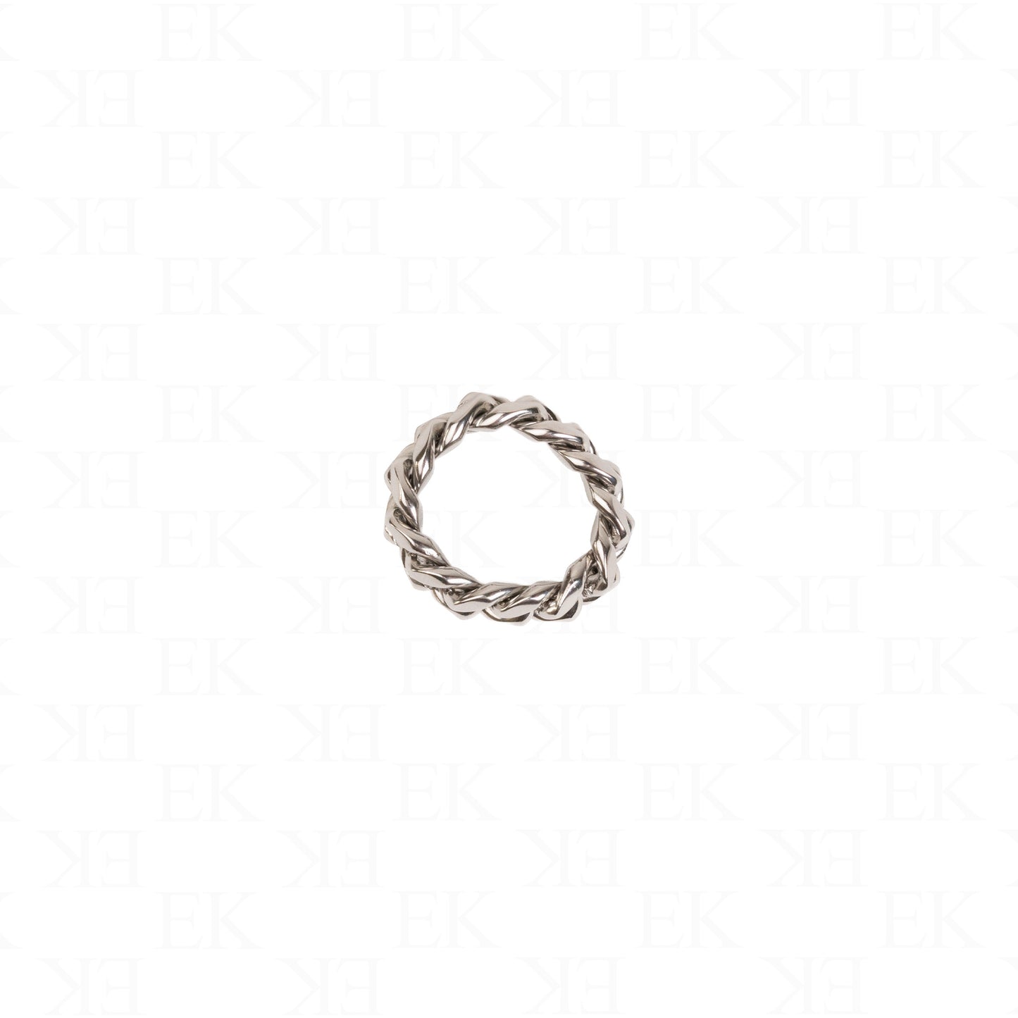 Steel Cuban Ring Silver