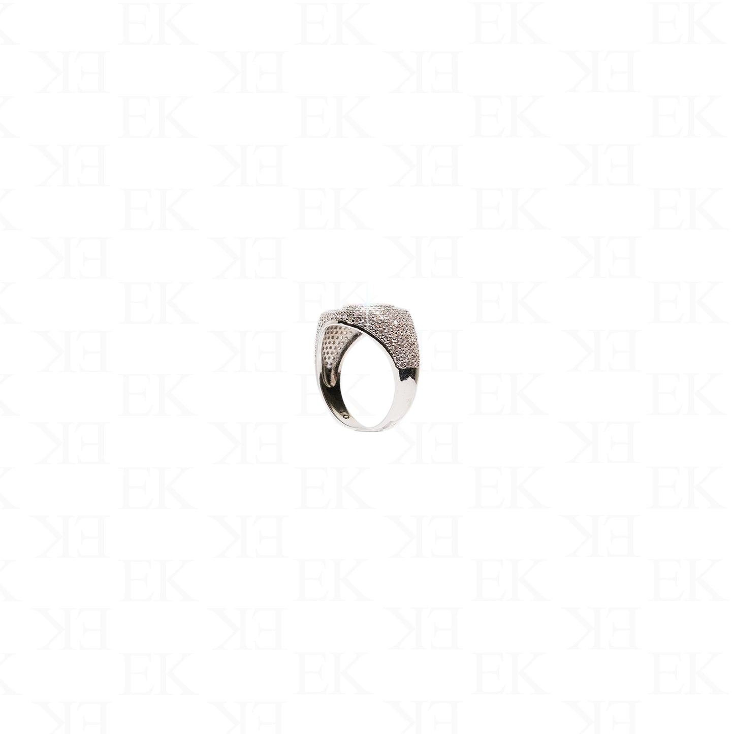 Heartbreaker Iced Ring Silver