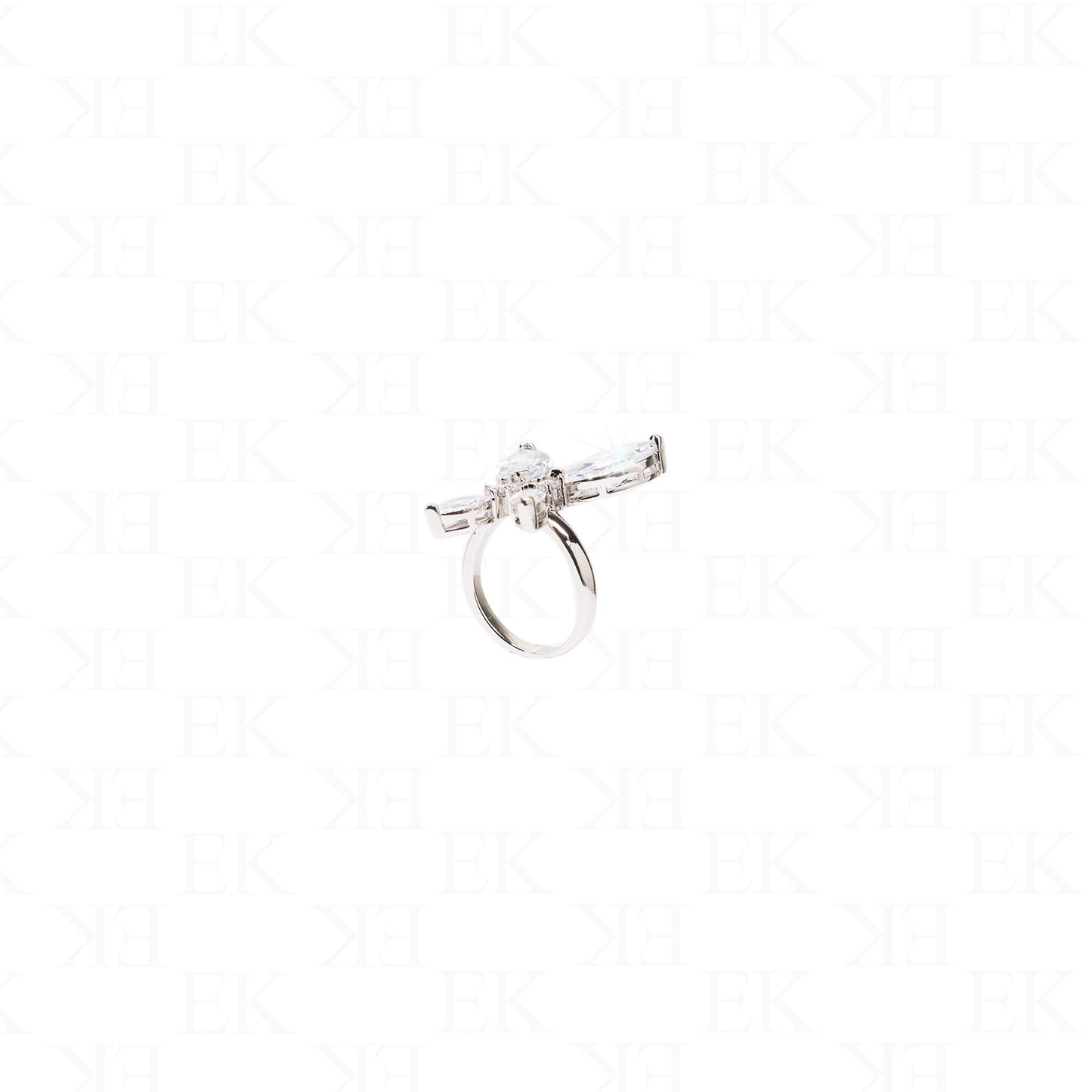 Iced Out Butterfly Ring