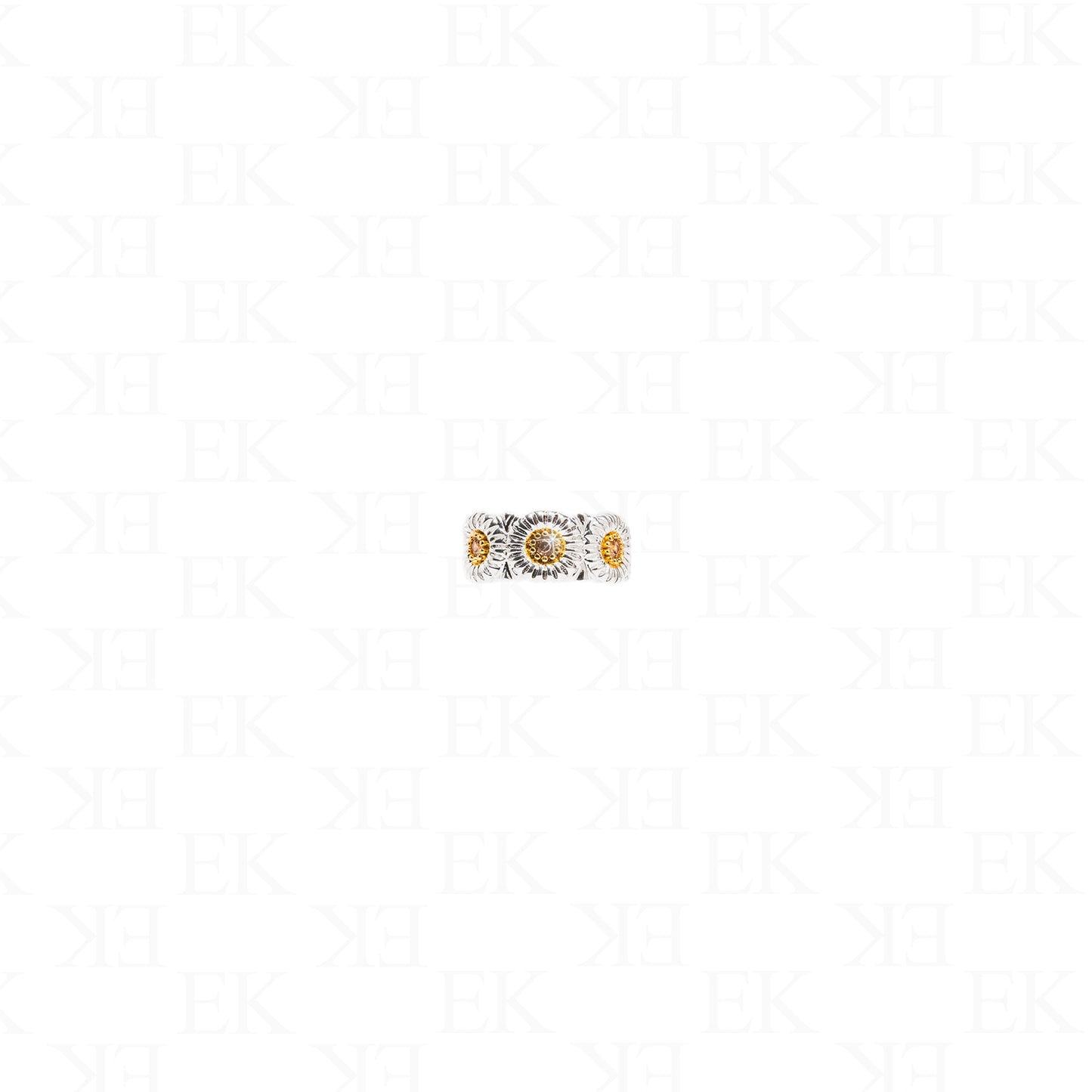 Iced Out Sunflower Ring