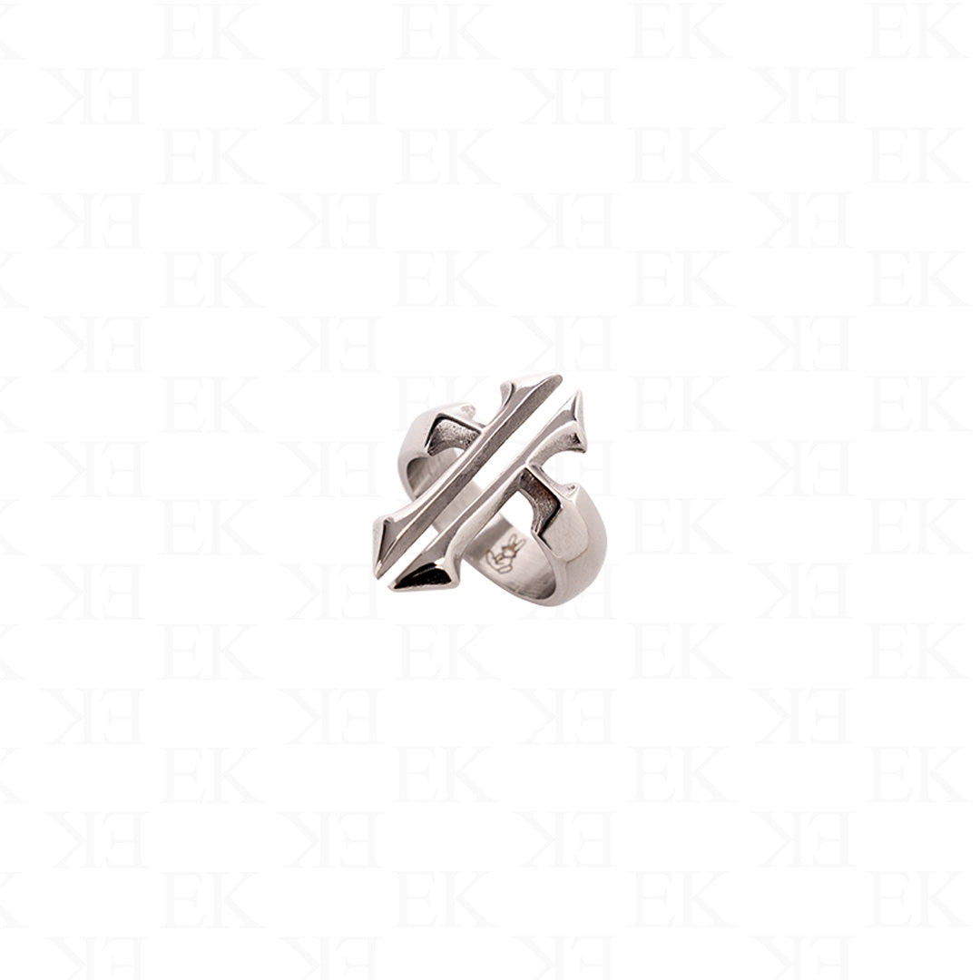 T Cross Ring Silver