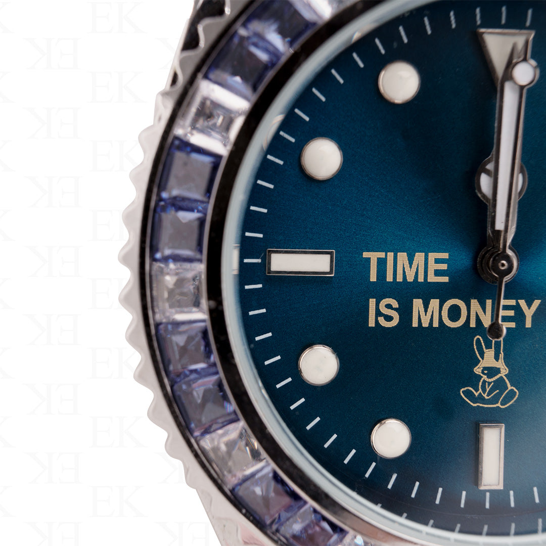 Time Is Money Watch Blue