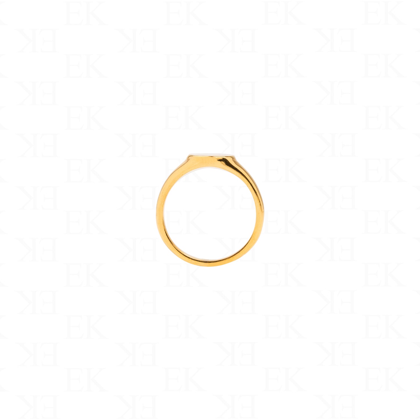 Smiley White Ring Gold