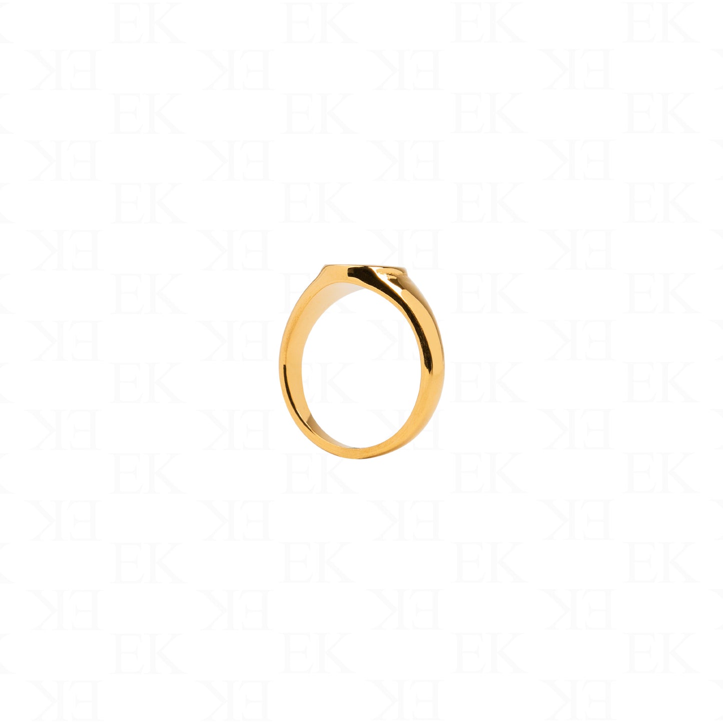 Smiley White Ring Gold