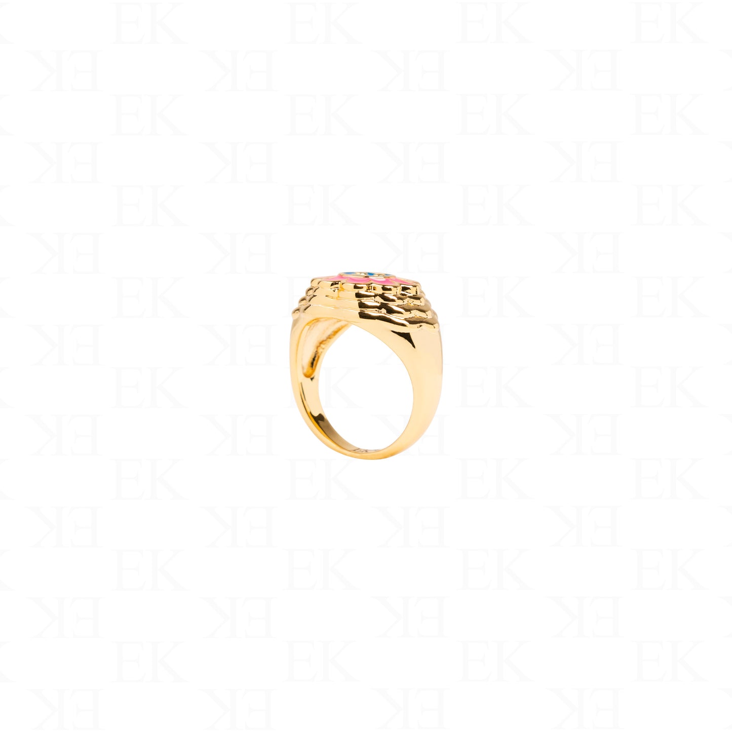 Dizzy Flower Ring Gold