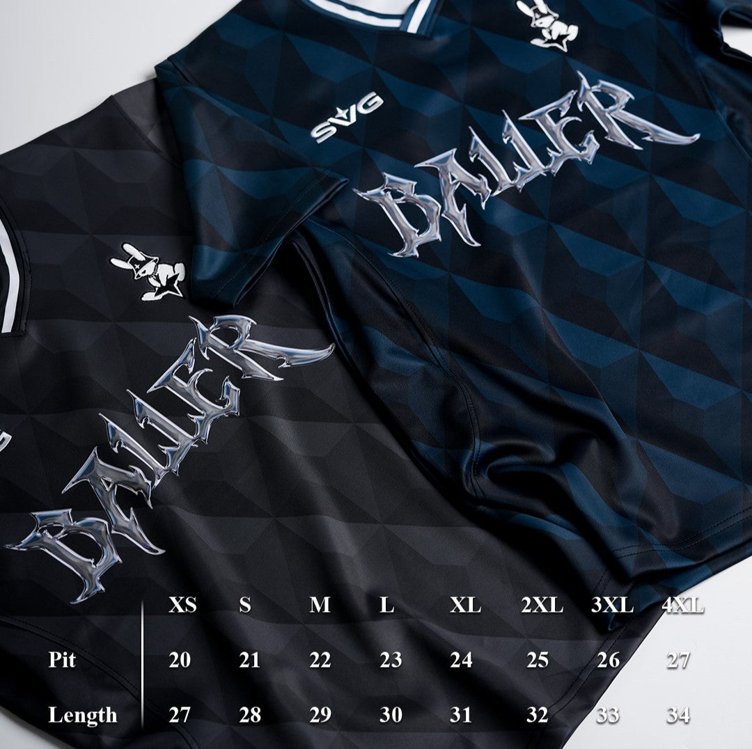 The Futbol Jersey - Deep Black