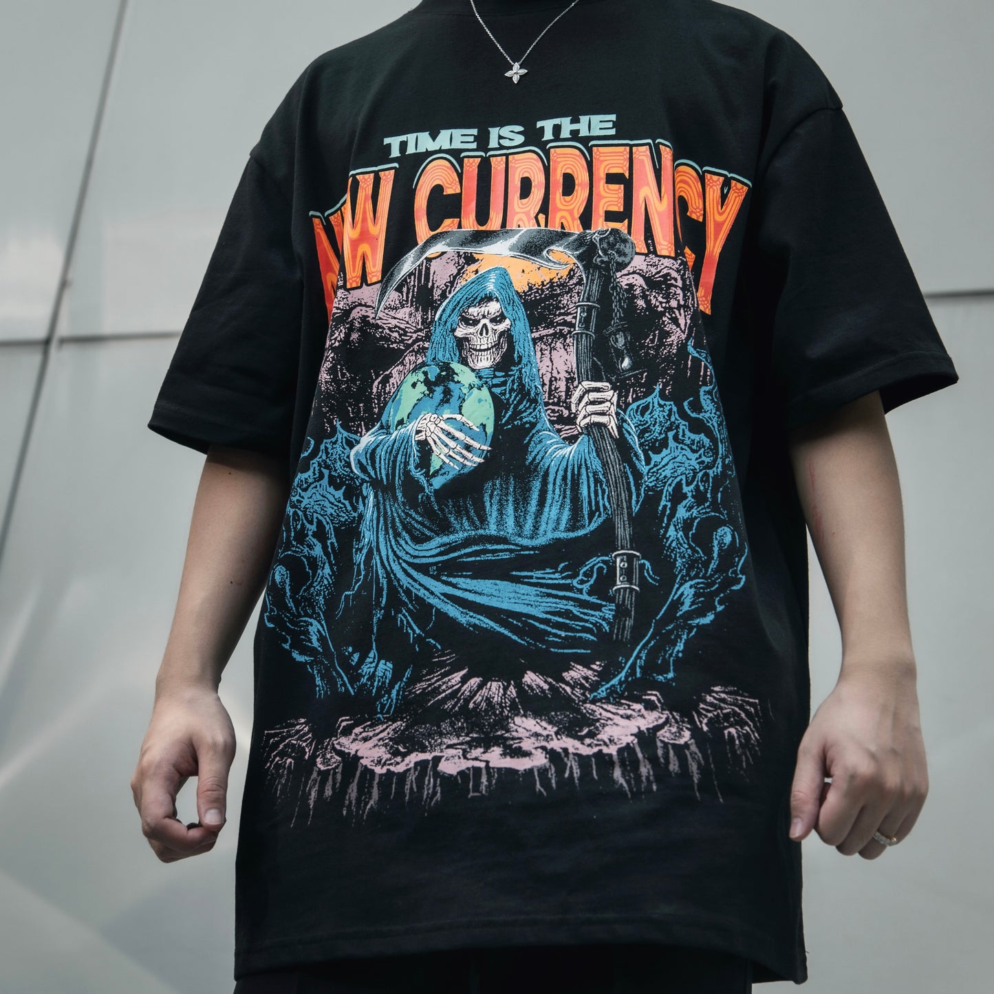 Time Currency Black Tee