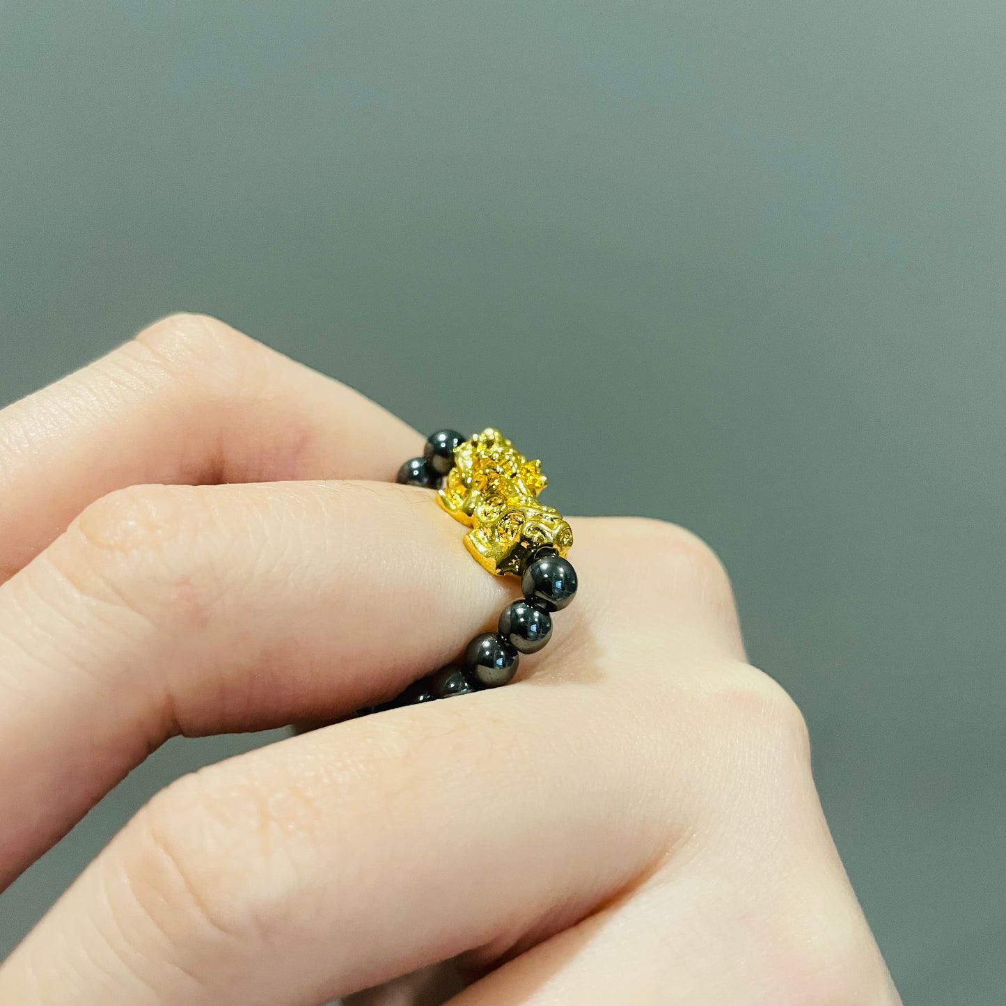 Pi Xiu Gemstone Ring Gold