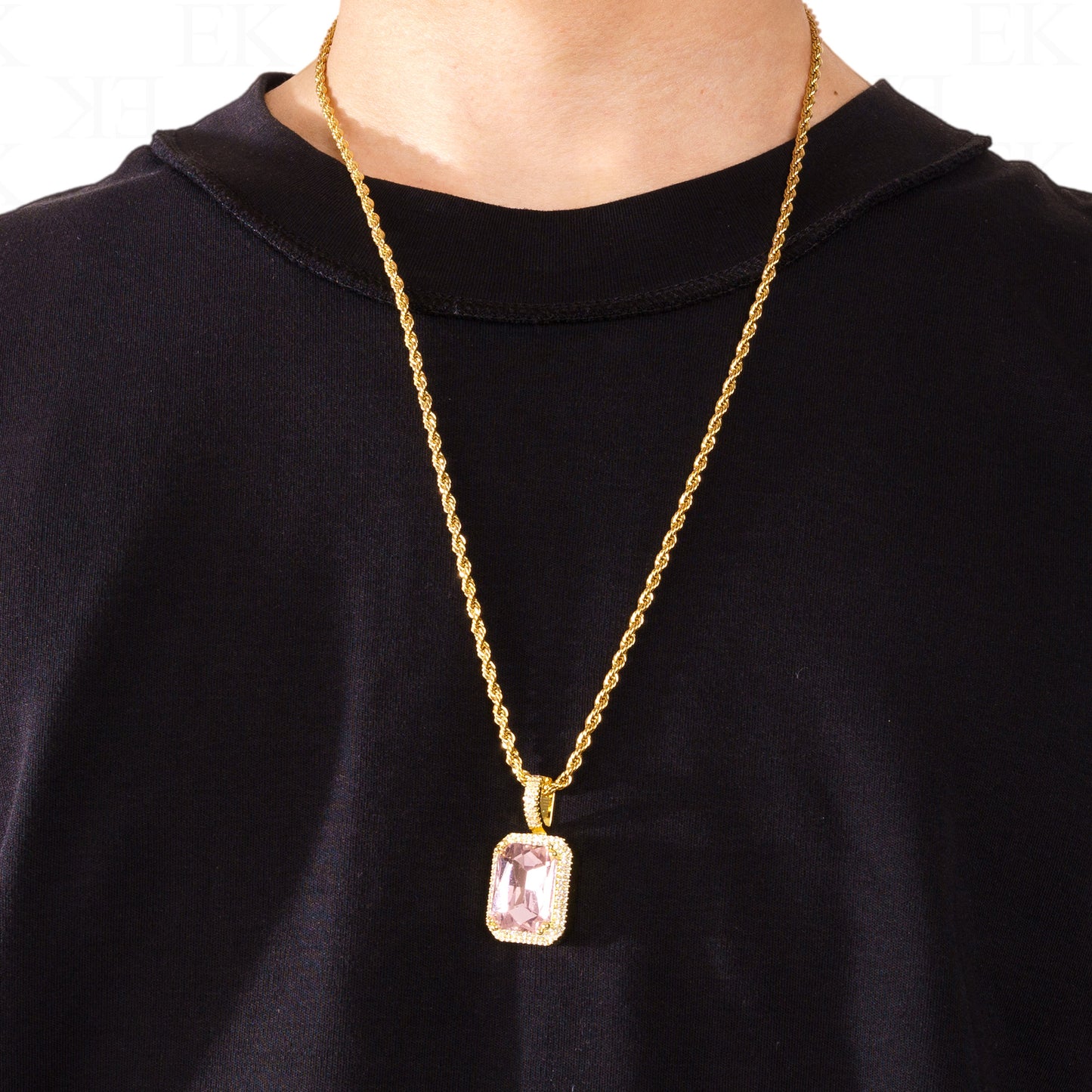 Pink Sapphire Necklace Gold