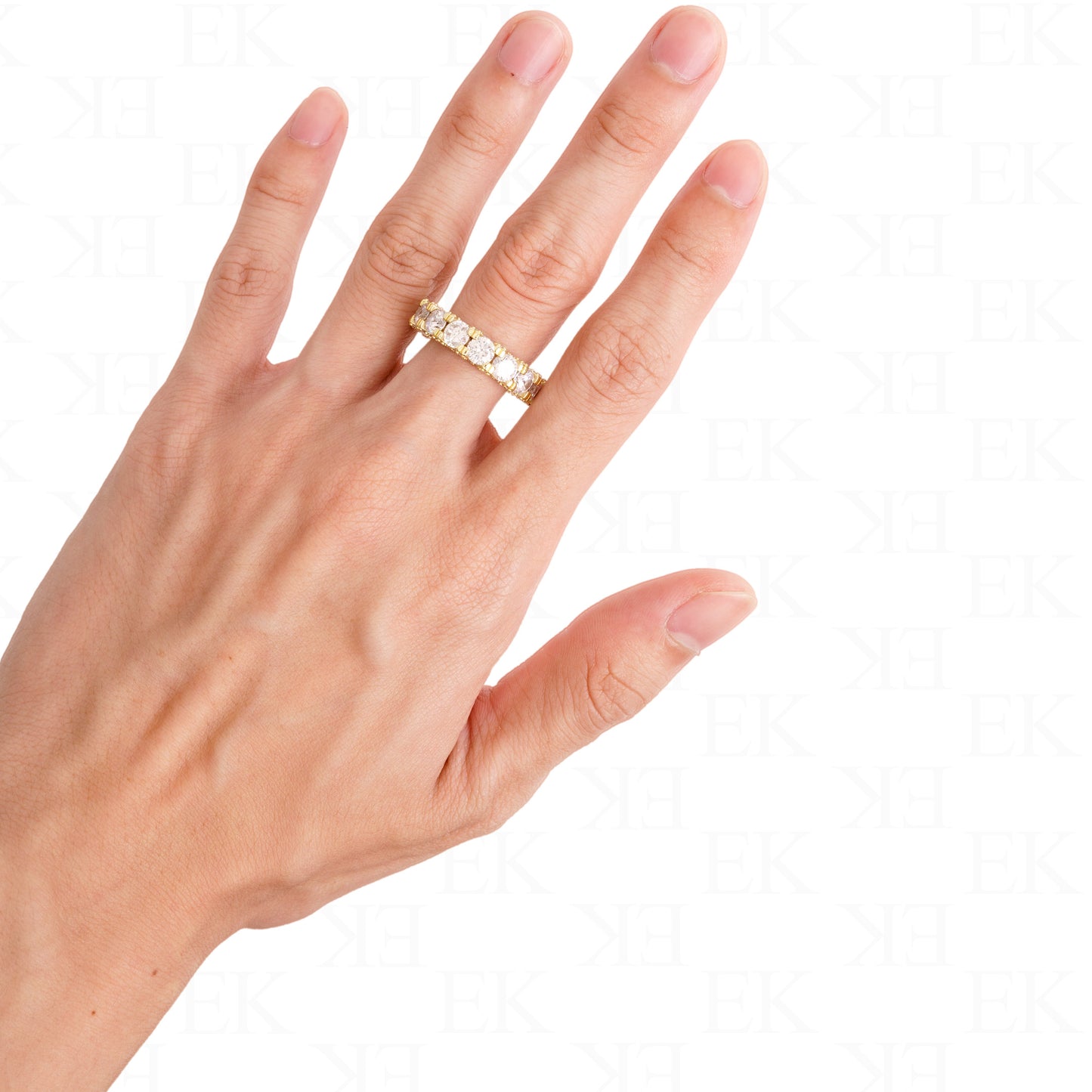 Cubic Ring Gold