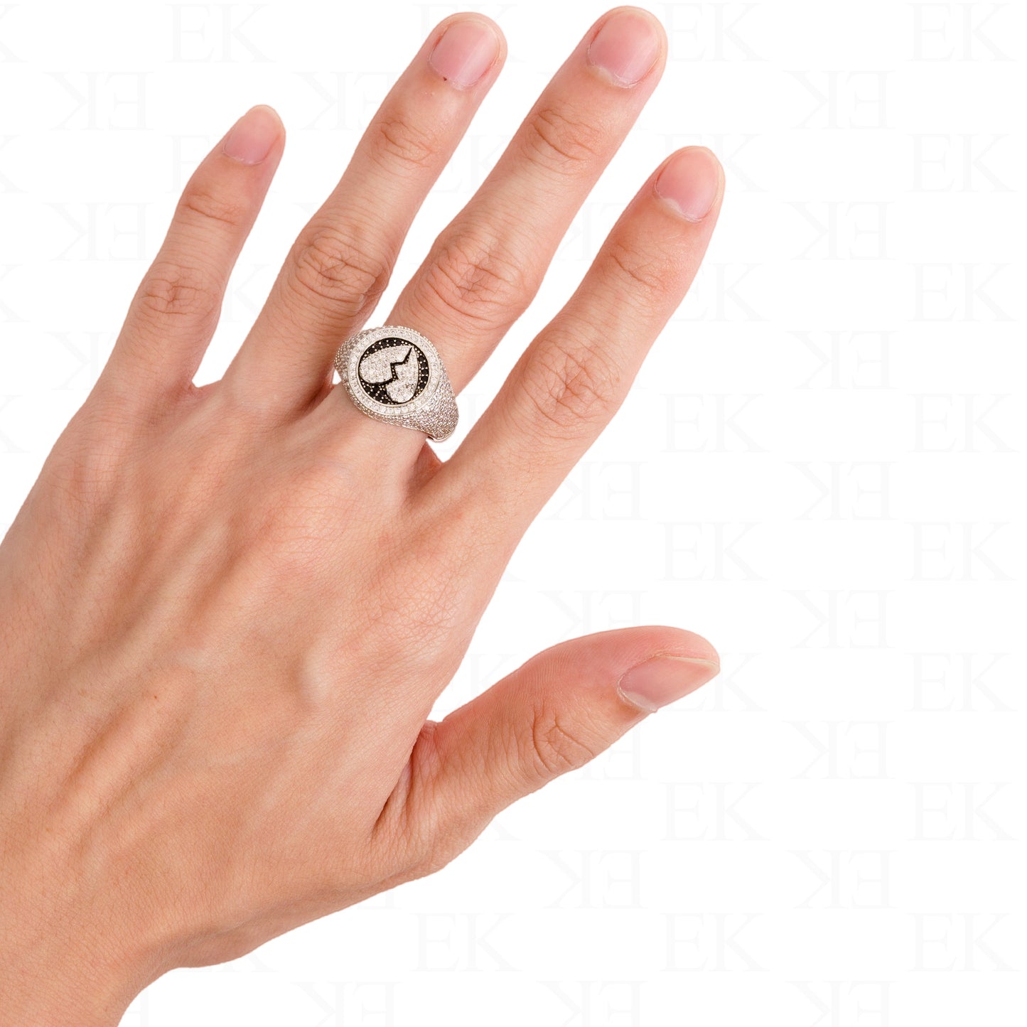 Heartbreaker Iced Ring Silver
