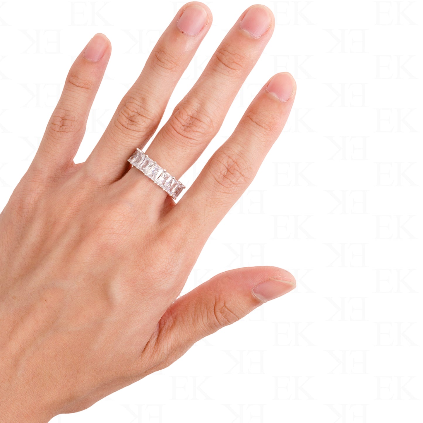 Mini Baguette Ring Silver
