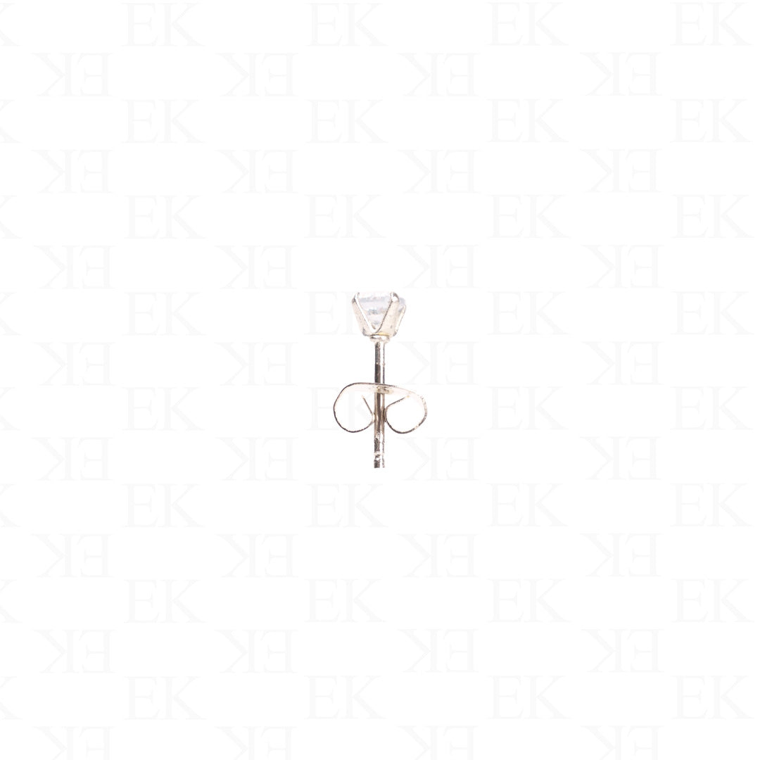 Stud Earring White 3mm (One Side)