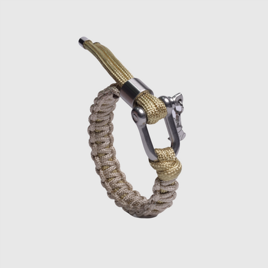 Twin Paracord Bracelet Beige