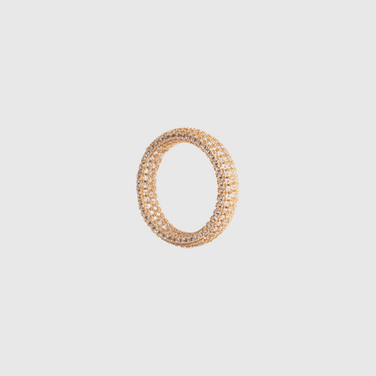 Full Link Iced Out Ring Gold