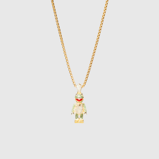 Kermit Iced Out Necklace Gold