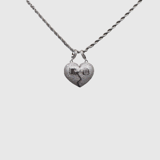 Couple Heart Pendant Necklace